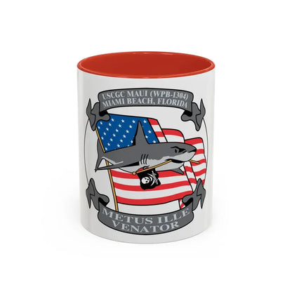 USCGC Maui WPB 1304 (U.S. Coast Guard) Accent Coffee Mug 11oz Red - Go Mug Yourself