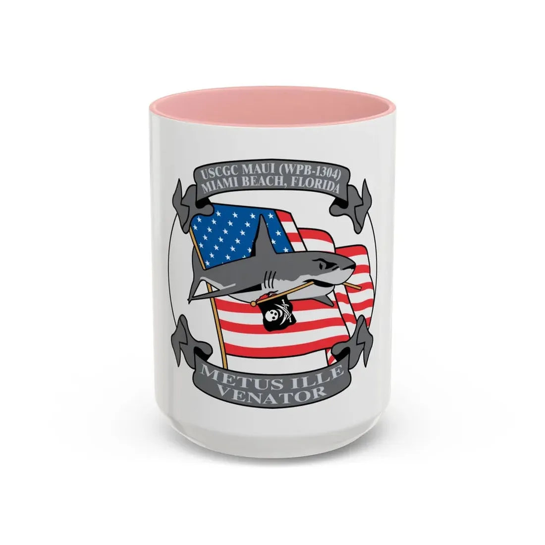 USCGC Maui WPB 1304 (U.S. Coast Guard) Accent Coffee Mug 15oz Pink - Go Mug Yourself