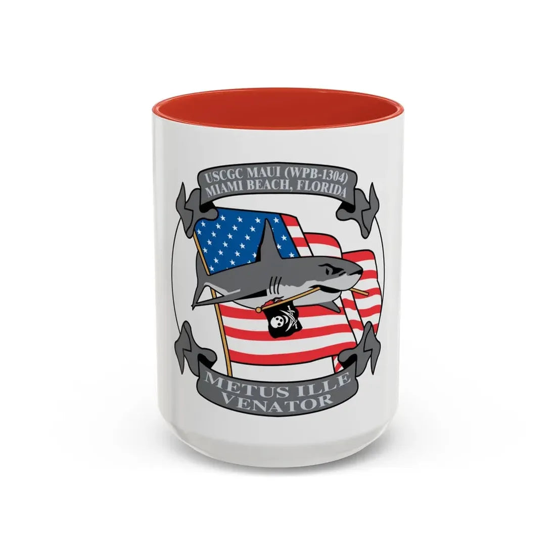 USCGC Maui WPB 1304 (U.S. Coast Guard) Accent Coffee Mug 15oz Red - Go Mug Yourself
