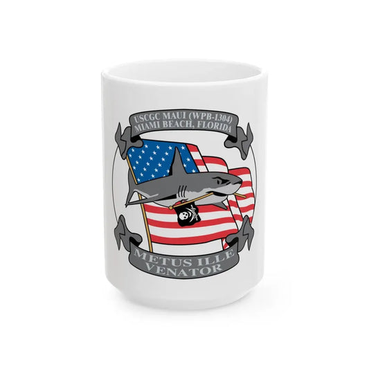 USCGC Maui WPB 1304 (U.S. Coast Guard) White Coffee Mug 15oz - Go Mug Yourself