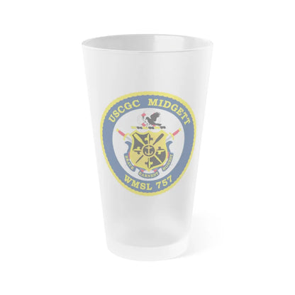 USCGC MIDGETT WMSL 757 (U.S. Coast Guard) Frosted Pint Glass 16oz-Go Mug Yourself