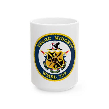 USCGC MIDGETT WMSL 757 (U.S. Coast Guard) White Coffee Mug-15oz-Go Mug Yourself