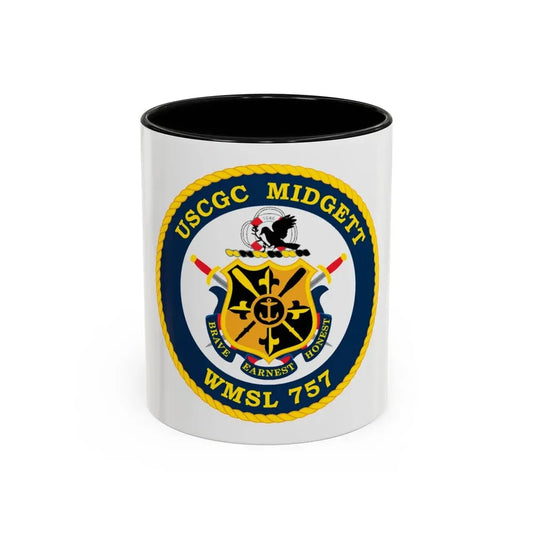 USCGC MIDGETT WMSL 757 (U.S. Coast Guard) Accent Coffee Mug 11oz Black - Go Mug Yourself