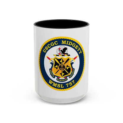 USCGC MIDGETT WMSL 757 (U.S. Coast Guard) Accent Coffee Mug 15oz Black - Go Mug Yourself