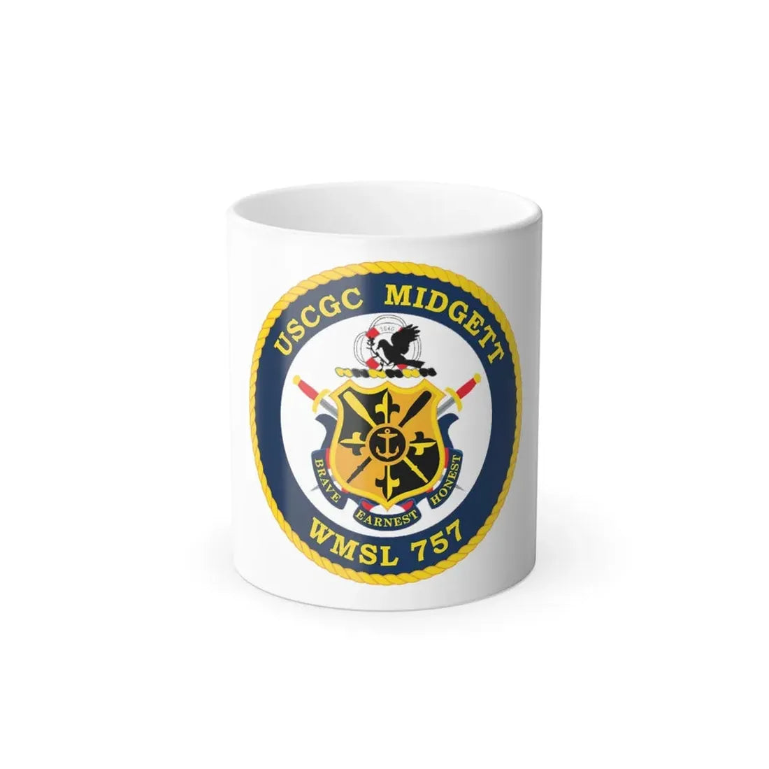 USCGC MIDGETT WMSL 757 (U.S. Coast Guard) Color Changing Coffee Mug 11oz - Go Mug Yourself