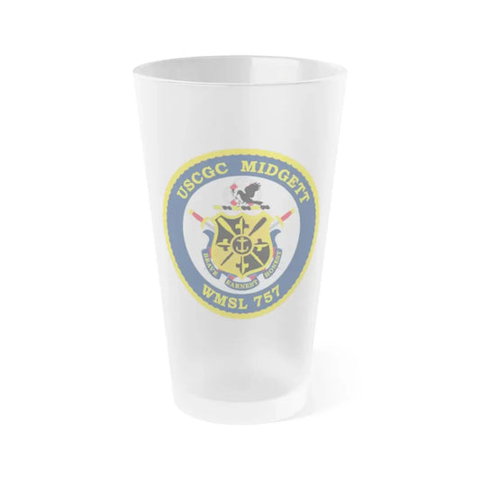 USCGC MIDGETT WMSL 757 (U.S. Coast Guard) Frosted Pint Glass 16oz Default Title - Go Mug Yourself