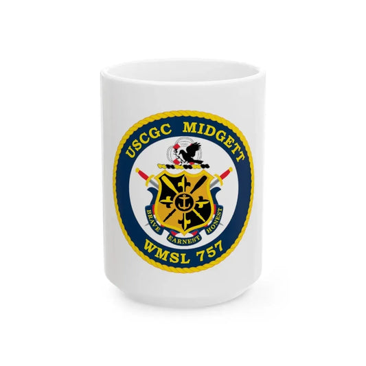 USCGC MIDGETT WMSL 757 (U.S. Coast Guard) White Coffee Mug 15oz - Go Mug Yourself