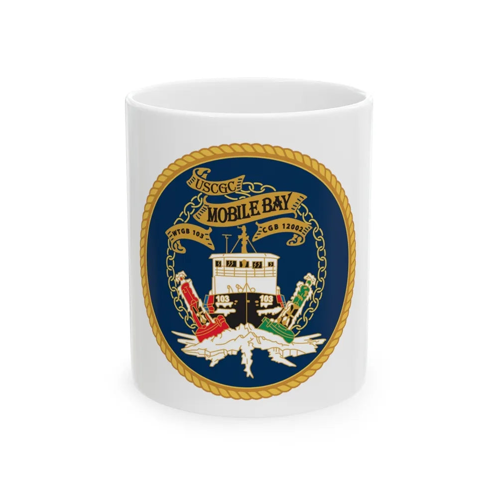 USCGC Mobile Bay WTGB 103 (U.S. Coast Guard) White Coffee Mug-11oz-Go Mug Yourself