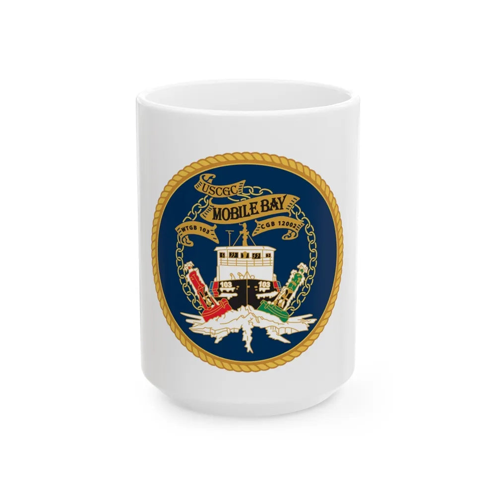 USCGC Mobile Bay WTGB 103 (U.S. Coast Guard) White Coffee Mug-15oz-Go Mug Yourself