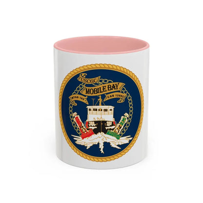 USCGC Mobile Bay WTGB 103 (U.S. Coast Guard) Accent Coffee Mug 11oz Pink - Go Mug Yourself