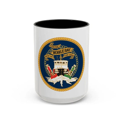 USCGC Mobile Bay WTGB 103 (U.S. Coast Guard) Accent Coffee Mug 15oz Black - Go Mug Yourself