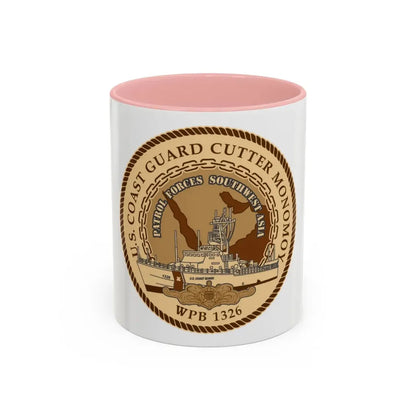 USCGC Monomoy WPB 1326 (U.S. Coast Guard) Accent Coffee Mug 11oz Pink - Go Mug Yourself