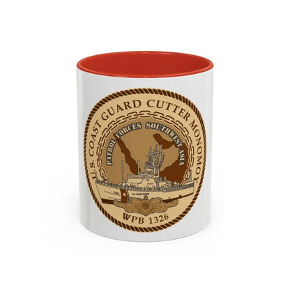 USCGC Monomoy WPB 1326 (U.S. Coast Guard) Accent Coffee Mug 11oz Red - Go Mug Yourself