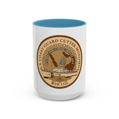 USCGC Monomoy WPB 1326 (U.S. Coast Guard) Accent Coffee Mug 15oz Light Blue - Go Mug Yourself