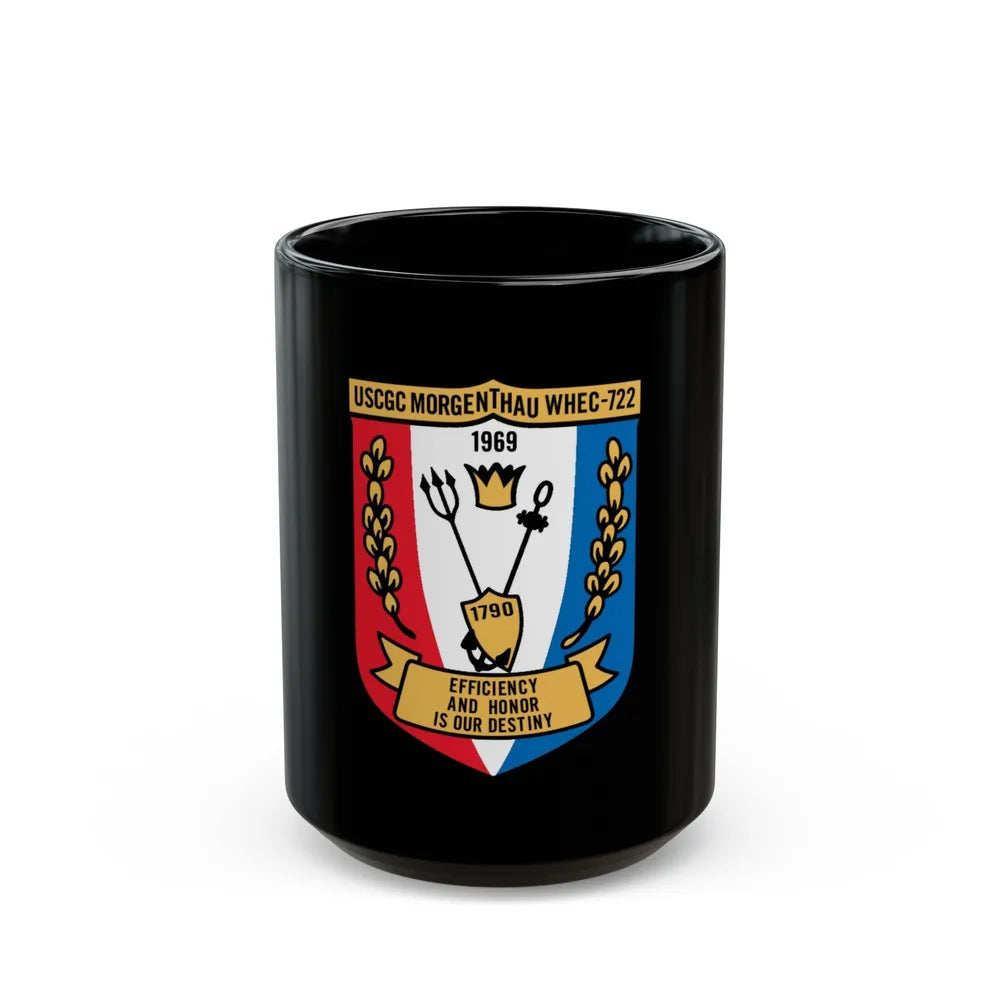 USCGC Morgentthau Whec 722 (U.S. Coast Guard) Black Coffee Mug-15oz-Go Mug Yourself