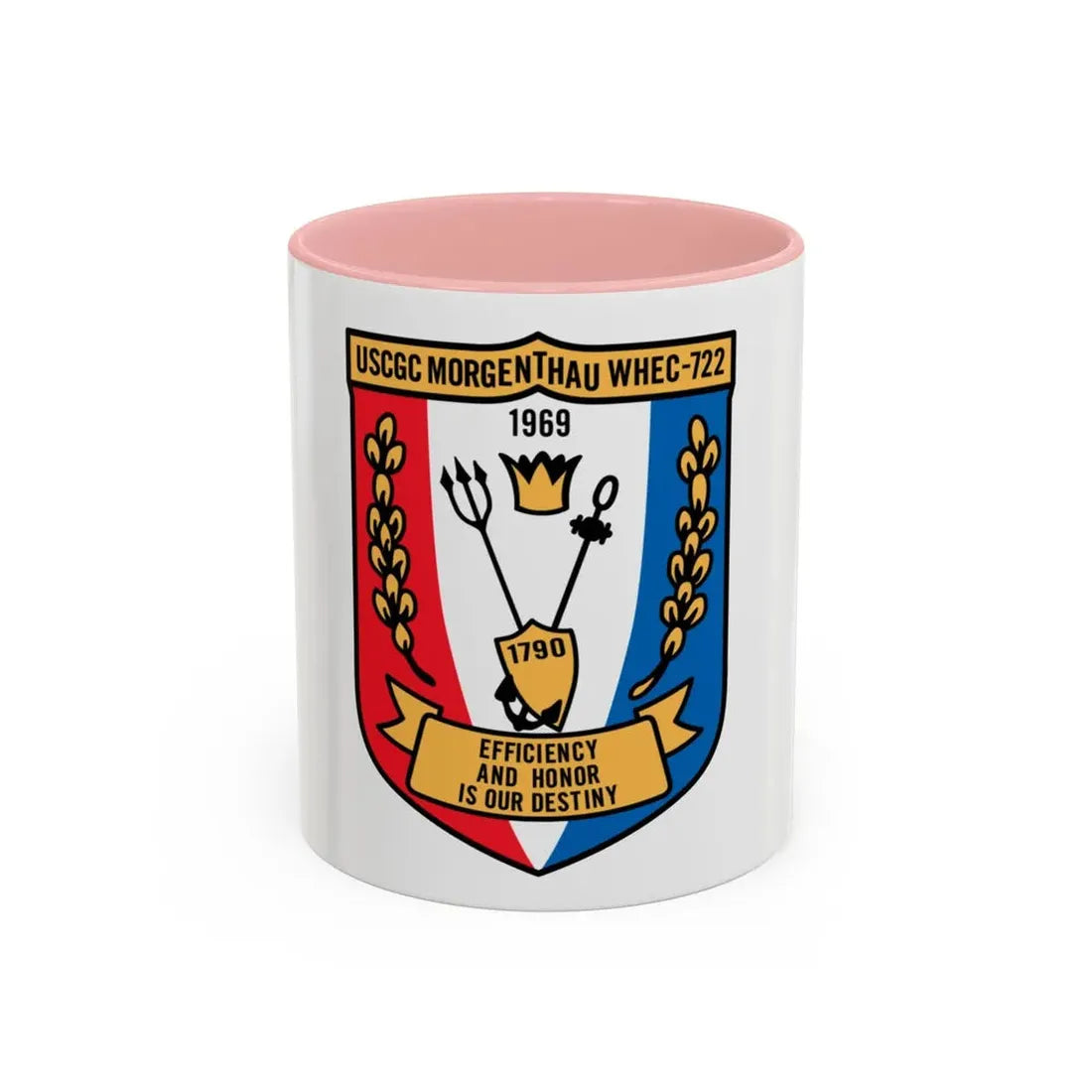USCGC Morgentthau Whec 722 (U.S. Coast Guard) Accent Coffee Mug 11oz Pink - Go Mug Yourself