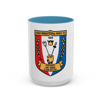 USCGC Morgentthau Whec 722 (U.S. Coast Guard) Accent Coffee Mug 15oz Light Blue - Go Mug Yourself