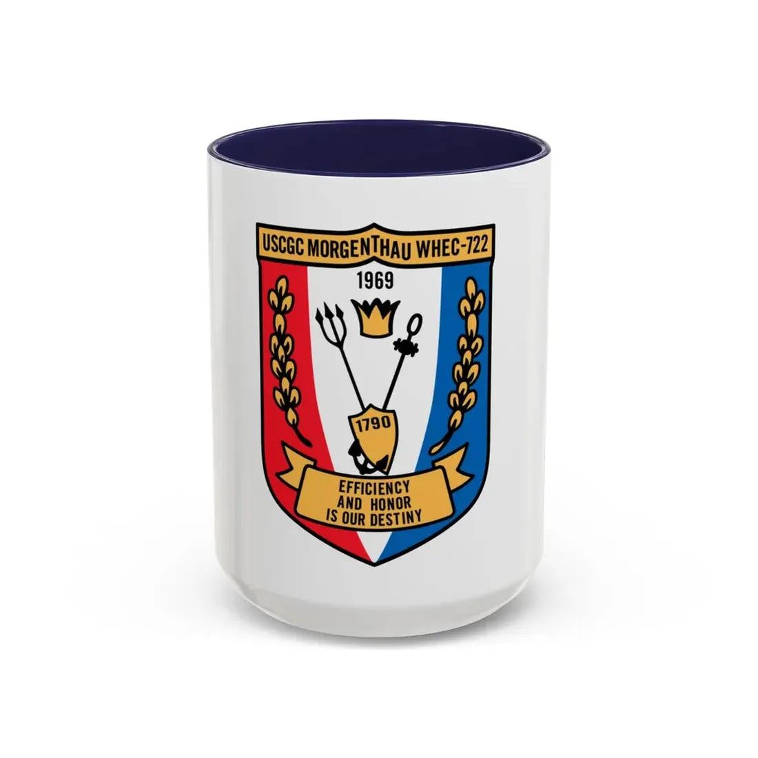 USCGC Morgentthau Whec 722 (U.S. Coast Guard) Accent Coffee Mug 15oz Navy - Go Mug Yourself
