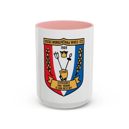 USCGC Morgentthau Whec 722 (U.S. Coast Guard) Accent Coffee Mug 15oz Pink - Go Mug Yourself