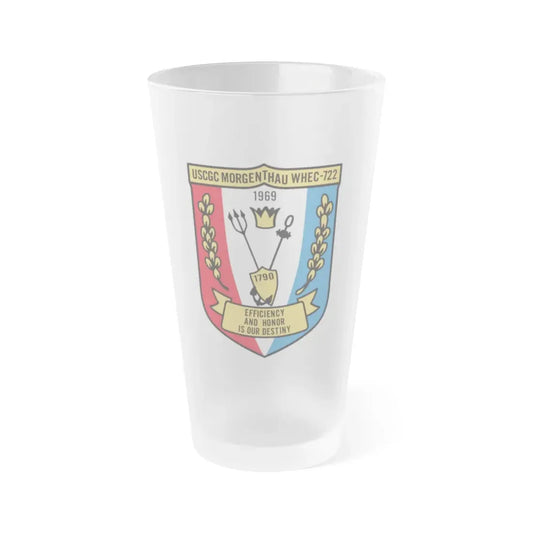 USCGC Morgentthau Whec 722 (U.S. Coast Guard) Frosted Pint Glass 16oz Default Title - Go Mug Yourself