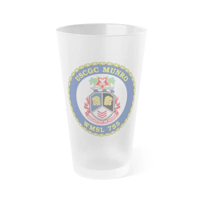 USCGC Munro WMSL   755 (U.S. Coast Guard) Frosted Pint Glass 16oz Default Title - Go Mug Yourself