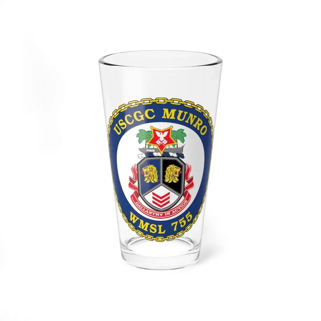 USCGC Munro WMSL   755 (U.S. Coast Guard) Pint Glass 16oz 16oz - Go Mug Yourself