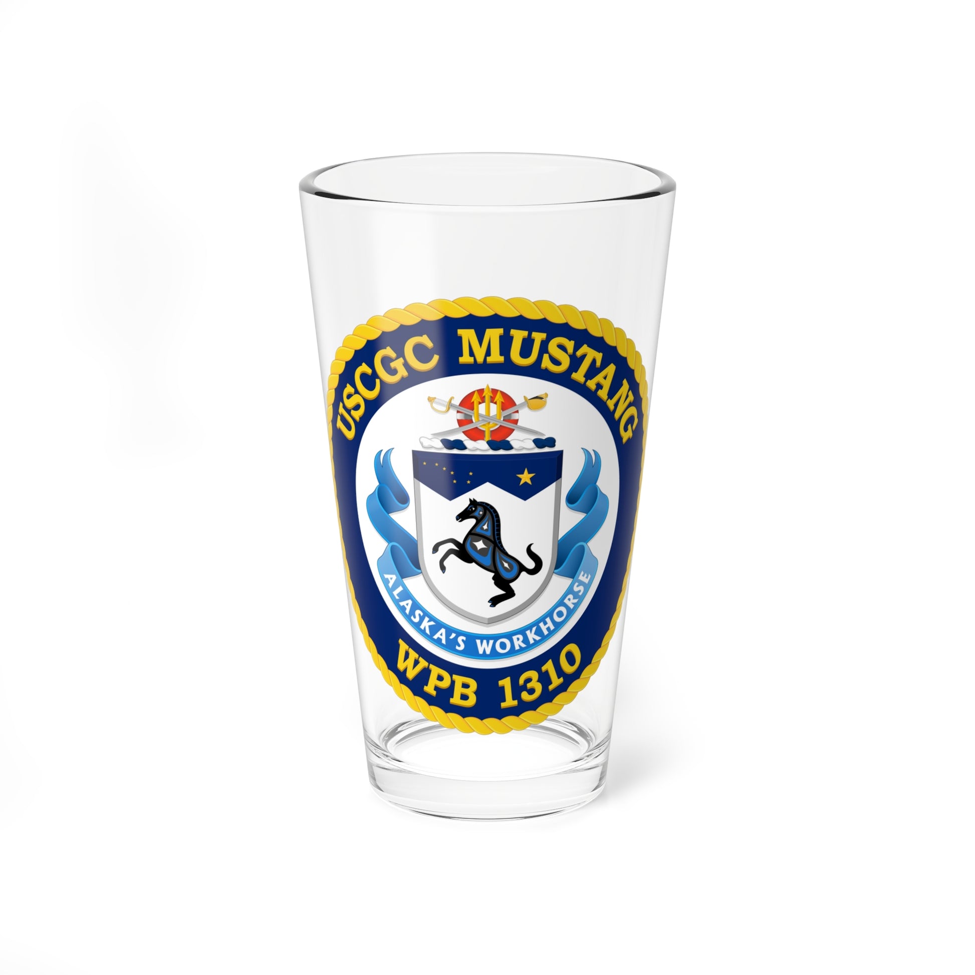 USCGC Mustang WPB 1310 (U.S. Coast Guard) Pint Glass 16oz-16oz-Go Mug Yourself