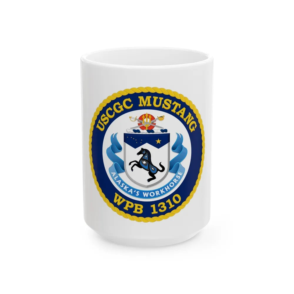 USCGC Mustang WPB 1310 (U.S. Coast Guard) White Coffee Mug-15oz-Go Mug Yourself