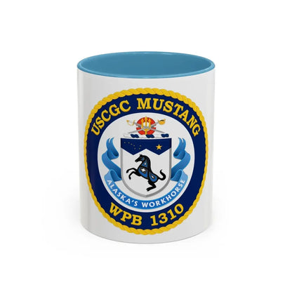 USCGC Mustang WPB 1310 (U.S. Coast Guard) Accent Coffee Mug 11oz Light Blue - Go Mug Yourself