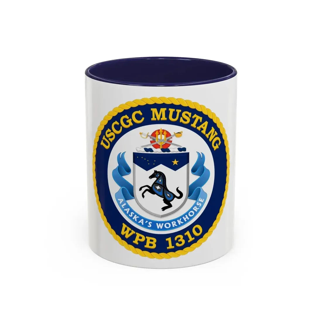 USCGC Mustang WPB 1310 (U.S. Coast Guard) Accent Coffee Mug 11oz Navy - Go Mug Yourself