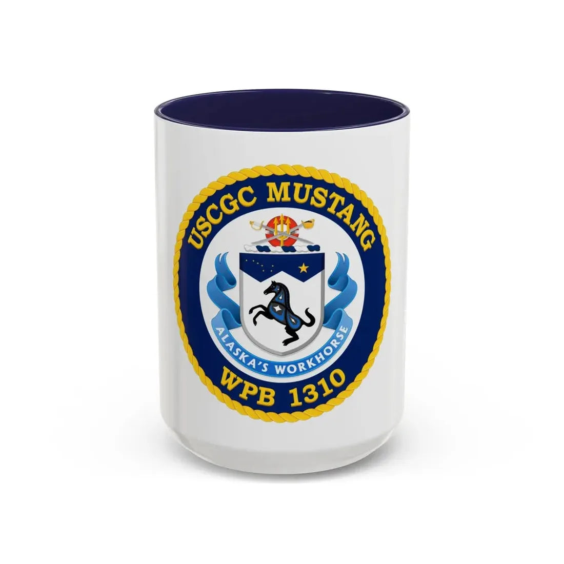 USCGC Mustang WPB 1310 (U.S. Coast Guard) Accent Coffee Mug 15oz Navy - Go Mug Yourself