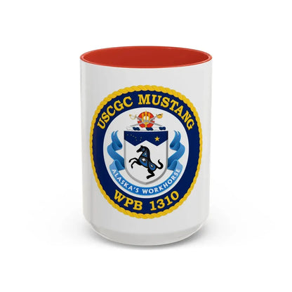 USCGC Mustang WPB 1310 (U.S. Coast Guard) Accent Coffee Mug 15oz Red - Go Mug Yourself