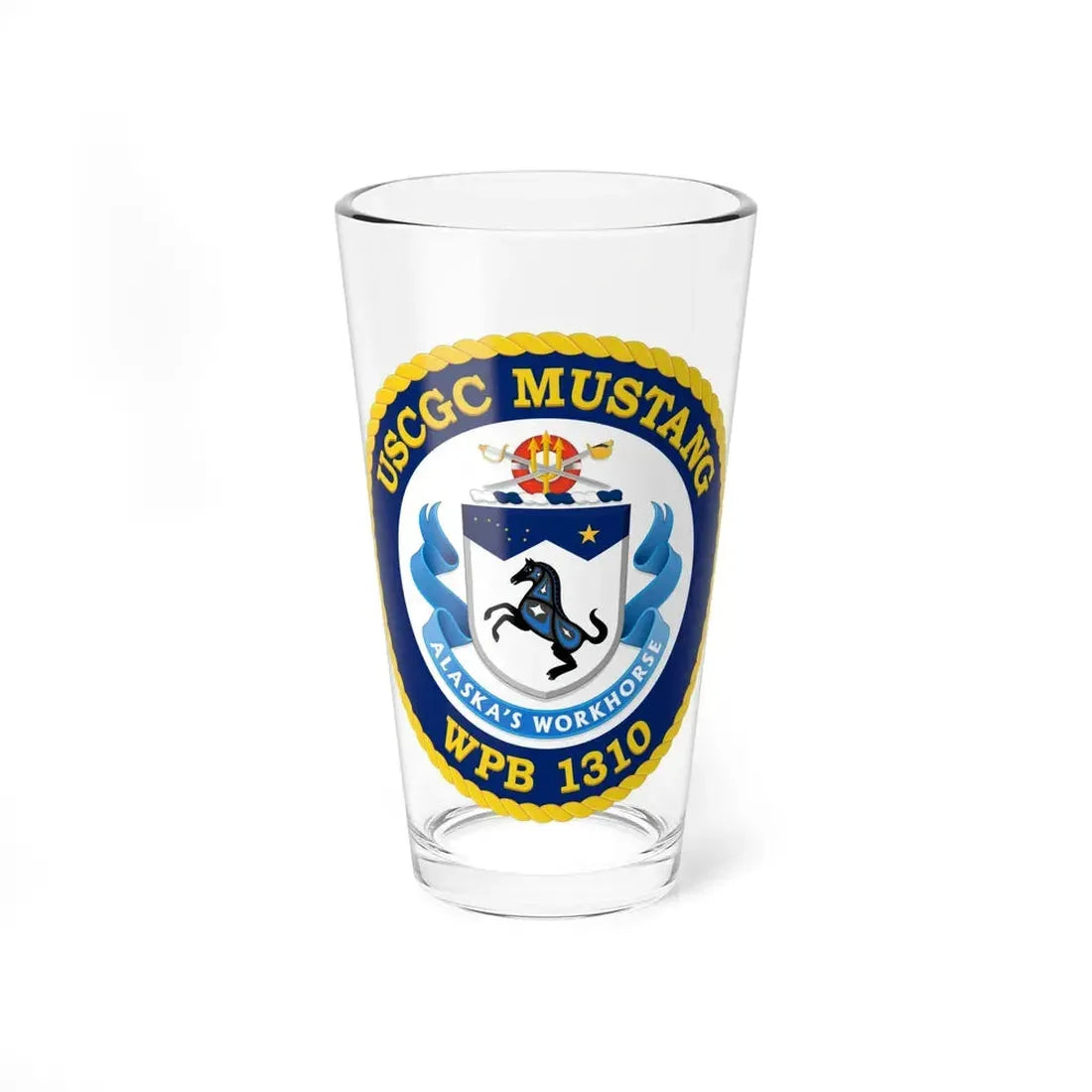 USCGC Mustang WPB 1310 (U.S. Coast Guard) Pint Glass 16oz 16oz - Go Mug Yourself