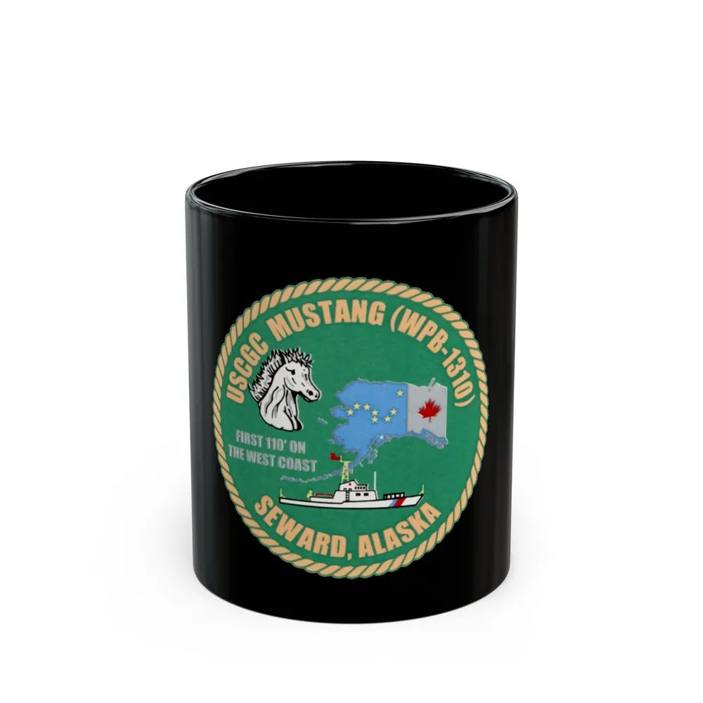 USCGC Mustang WPB 1310 v2 (U.S. Coast Guard) Black Coffee Mug-11oz-Go Mug Yourself