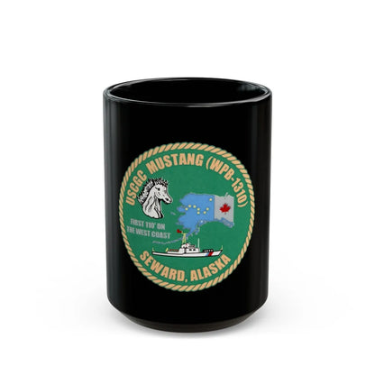 USCGC Mustang WPB 1310 v2 (U.S. Coast Guard) Black Coffee Mug-15oz-Go Mug Yourself