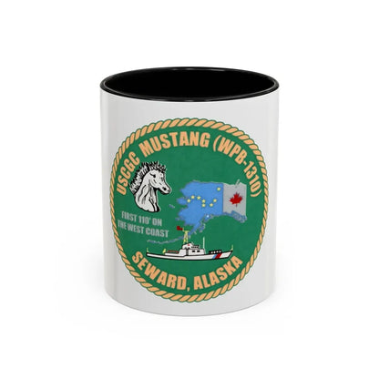 USCGC Mustang WPB 1310 v2 (U.S. Coast Guard) Accent Coffee Mug 11oz Black - Go Mug Yourself