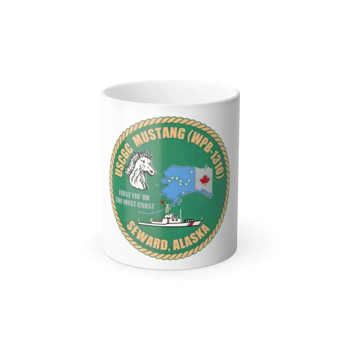 USCGC Mustang WPB 1310 v2 (U.S. Coast Guard) Color Changing Coffee Mug 11oz - Go Mug Yourself