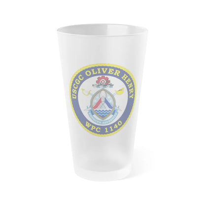 USCGC Oliver Henry WPC 1140 (U.S. Coast Guard) Frosted Pint Glass 16oz-Go Mug Yourself