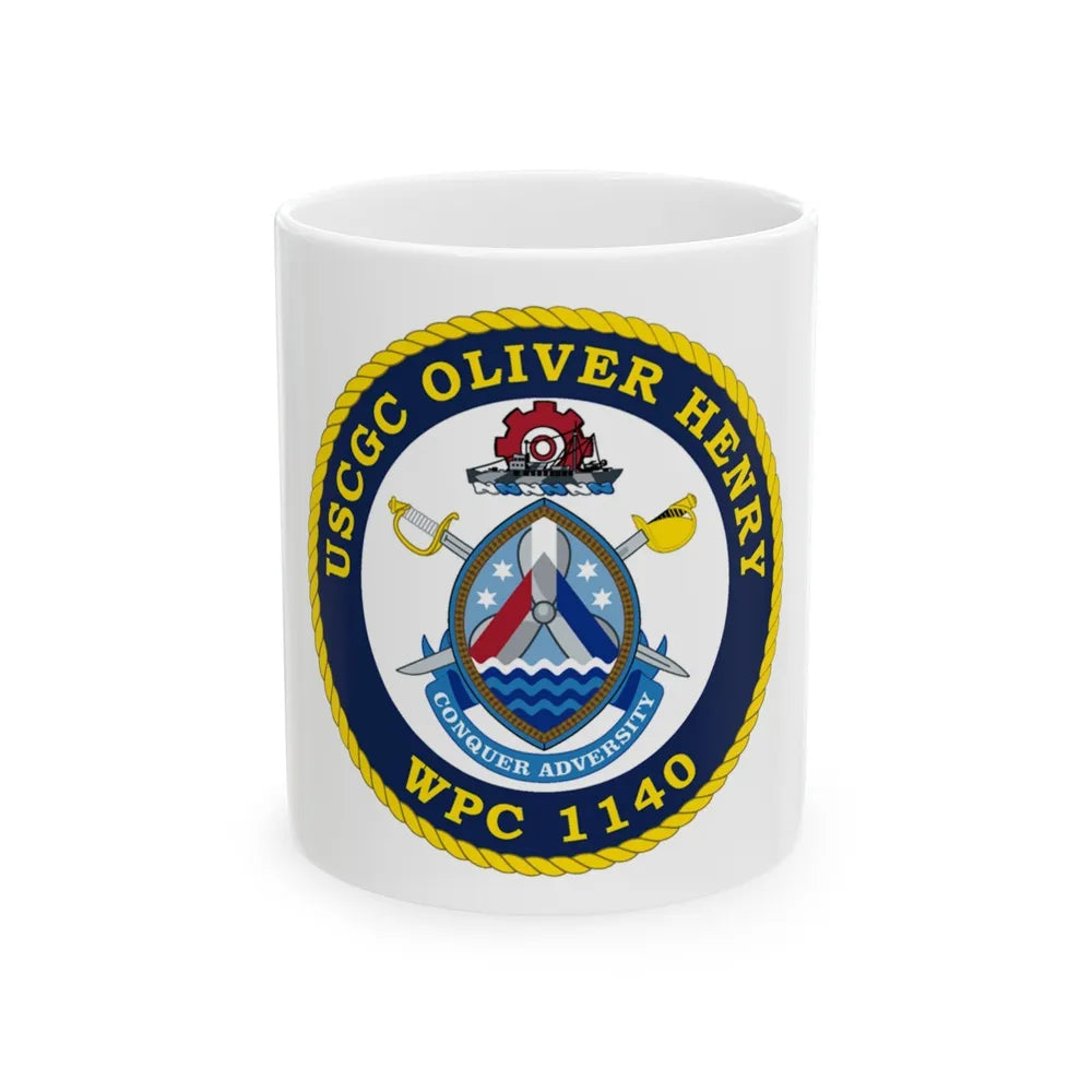 USCGC Oliver Henry WPC 1140 (U.S. Coast Guard) White Coffee Mug-11oz-Go Mug Yourself