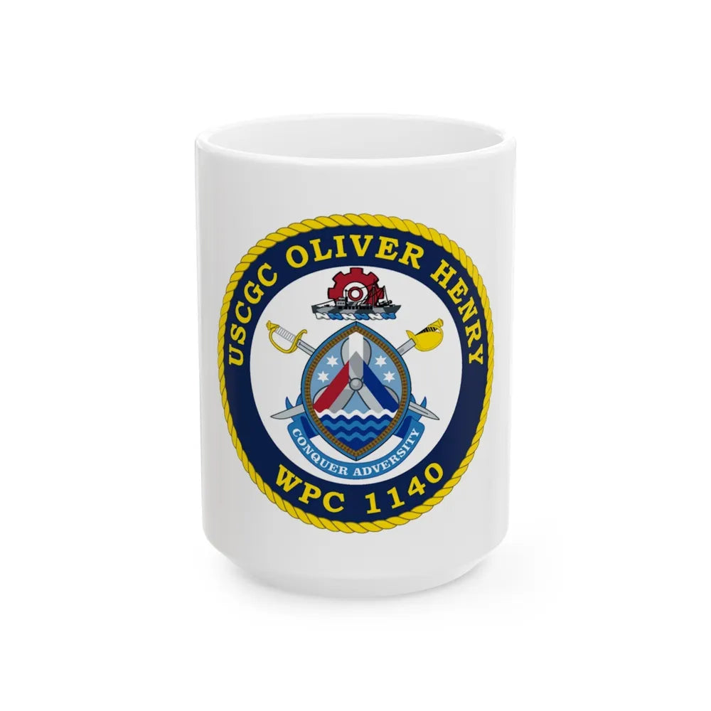 USCGC Oliver Henry WPC 1140 (U.S. Coast Guard) White Coffee Mug-15oz-Go Mug Yourself