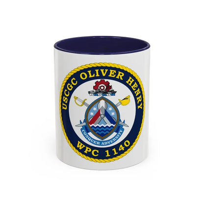 USCGC Oliver Henry WPC 1140 (U.S. Coast Guard) Accent Coffee Mug 11oz Navy - Go Mug Yourself