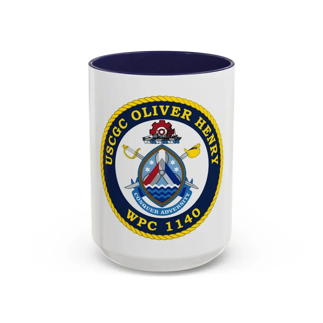 USCGC Oliver Henry WPC 1140 (U.S. Coast Guard) Accent Coffee Mug 15oz Navy - Go Mug Yourself