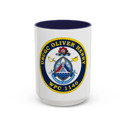 USCGC Oliver Henry WPC 1140 (U.S. Coast Guard) Accent Coffee Mug 15oz Navy - Go Mug Yourself