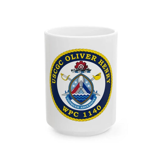 USCGC Oliver Henry WPC 1140 (U.S. Coast Guard) White Coffee Mug 15oz - Go Mug Yourself