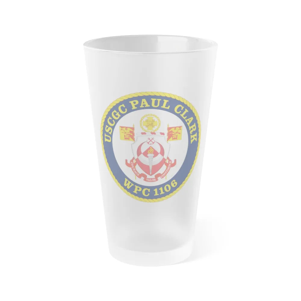 USCGC Paul Clark WPC 1106 (U.S. Coast Guard) Frosted Pint Glass 16oz-Go Mug Yourself