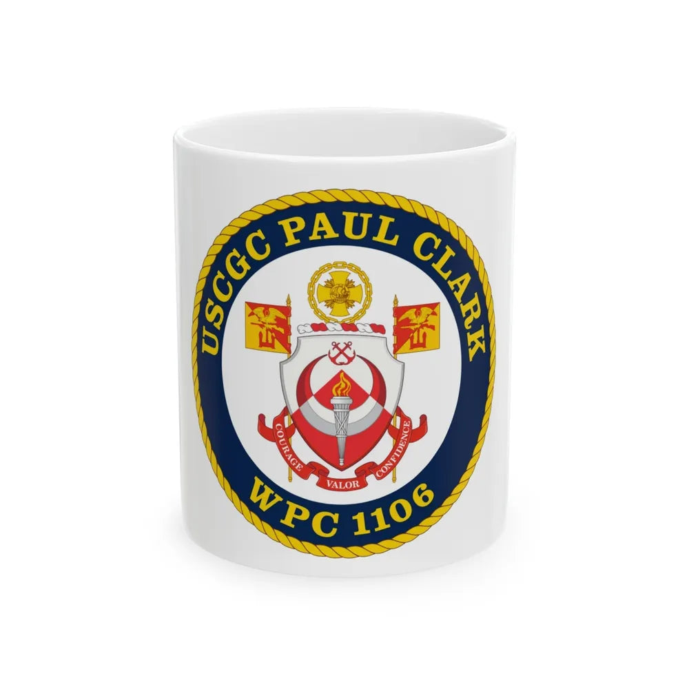 USCGC Paul Clark WPC 1106 (U.S. Coast Guard) White Coffee Mug-11oz-Go Mug Yourself