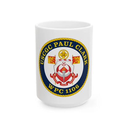 USCGC Paul Clark WPC 1106 (U.S. Coast Guard) White Coffee Mug-15oz-Go Mug Yourself