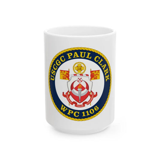 USCGC Paul Clark WPC 1106 (U.S. Coast Guard) White Coffee Mug-15oz-Go Mug Yourself