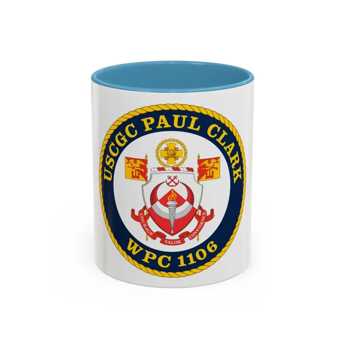 USCGC Paul Clark WPC 1106 (U.S. Coast Guard) Accent Coffee Mug 11oz Light Blue - Go Mug Yourself