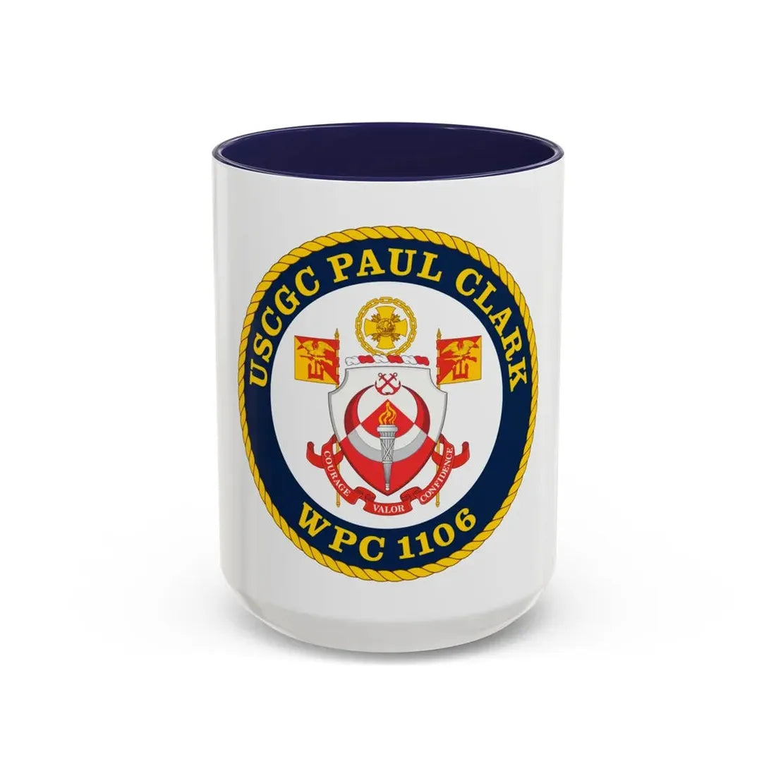 USCGC Paul Clark WPC 1106 (U.S. Coast Guard) Accent Coffee Mug 15oz Navy - Go Mug Yourself